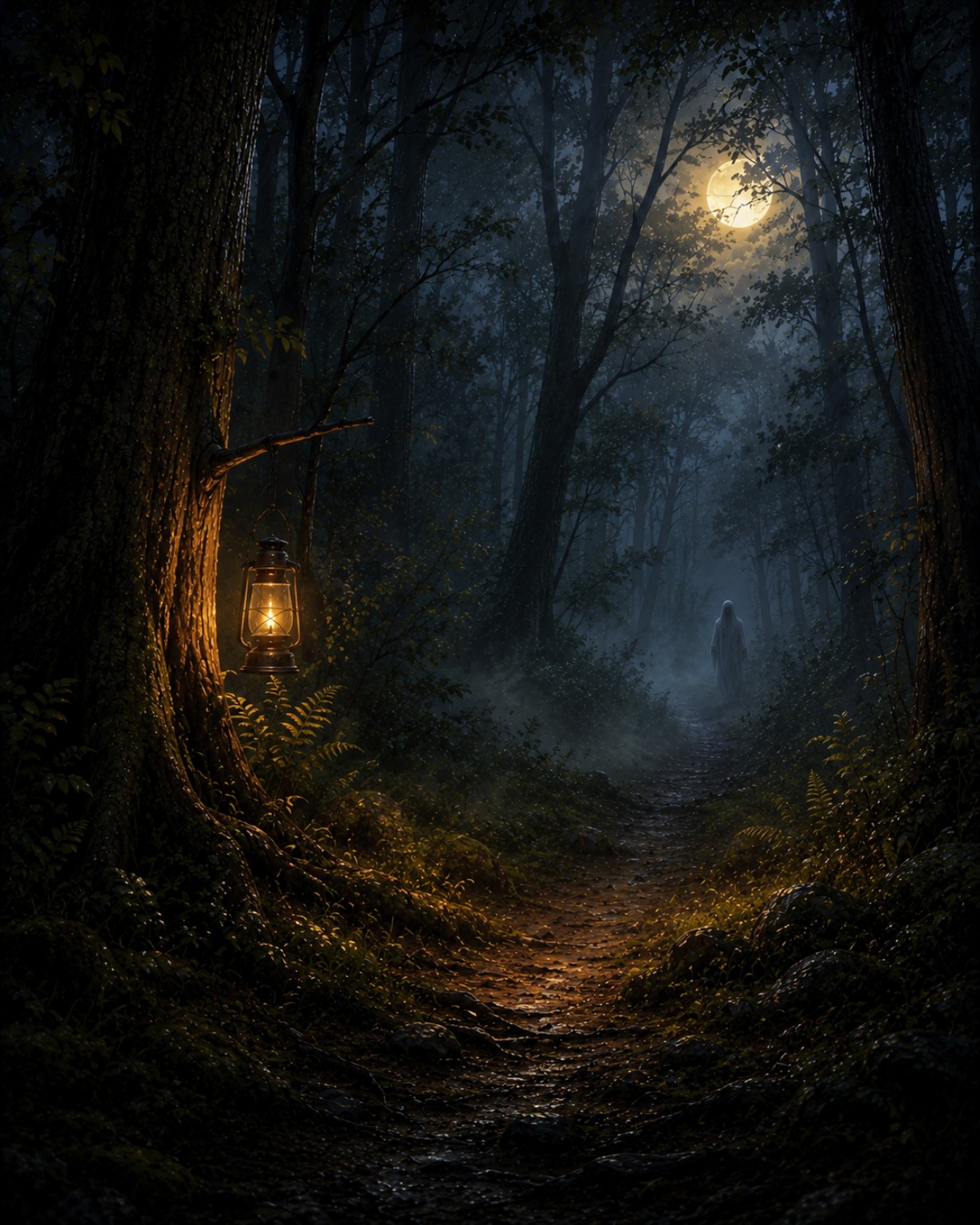 Haunted Trail Hunt original realistic artwork
